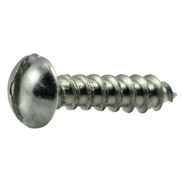 Midwest Fastener Wood Screw, #8, 5/8 in, Zinc Plated Steel Round Head Slotted Drive, 72 PK 61681 - main